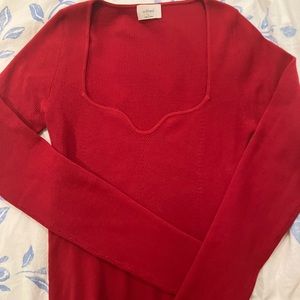 Babaton Sculpt Knit Sweetheart Top